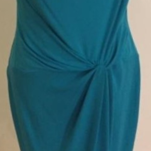 MICHAEL KORS Turquoise Slouchy Cowl Neck Dress - Picture 2 of 7